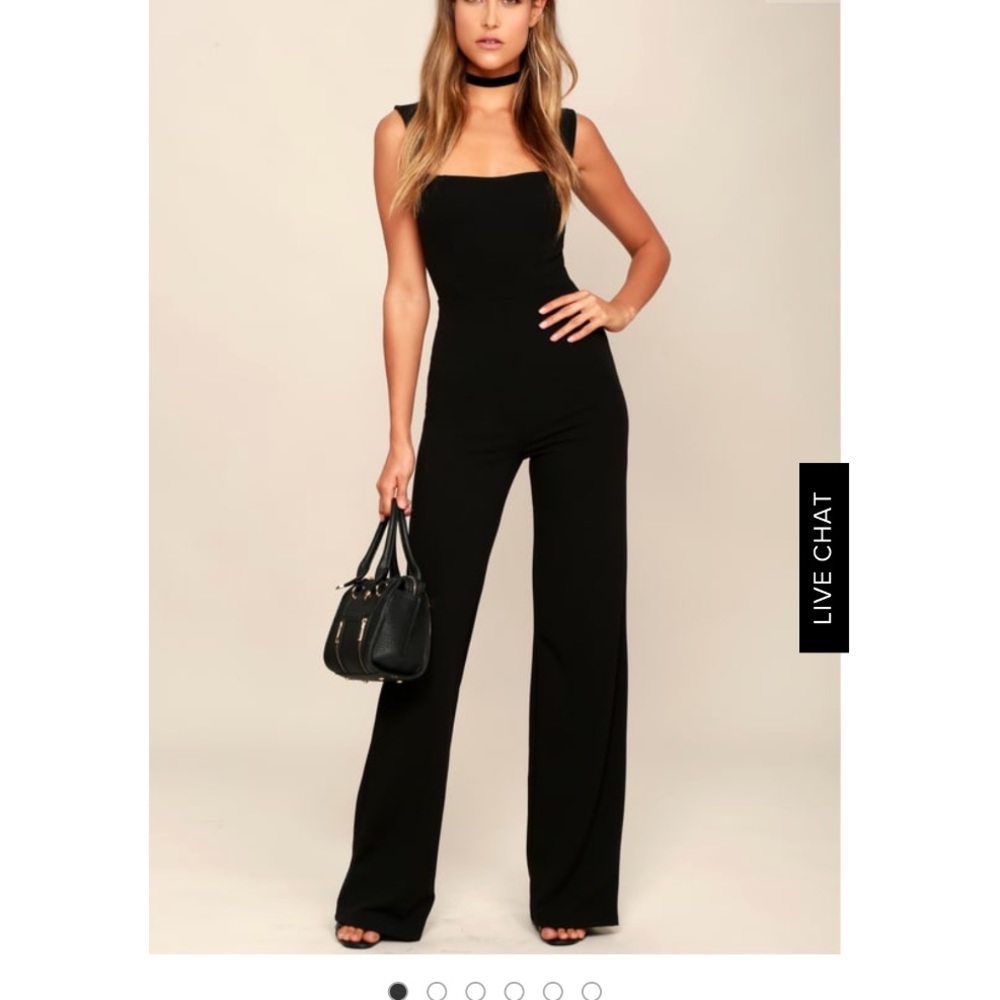 Lulu’s Enticing endeavors black jumpsuit small